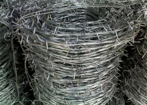 China 14 X 14 Hot Dipped Galvanized Razor Barbed Wire For Airport Prison Security Fence factory