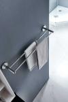 650mm Double Bathroom Towel Bars Rack SUS304 Wall Mount Polished Finish
