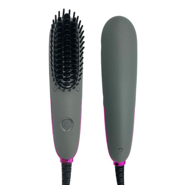 PTC Heating Aluminum Electric Hair Brush Portable Mini Hair Straighteners Brush