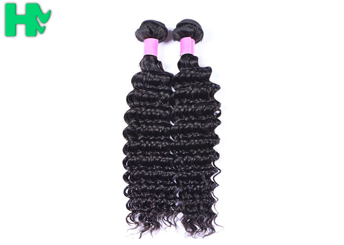 Deep Curl Remy Human Hair Weave , 100% Virgin Human Peruvian Deep Curly Hair Extensions