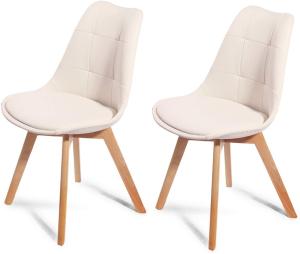 China Armless Leisure Upholstered Kitchen Chairs With Sturdy Solid Beech Wooden Legs Scratch Resistance factory