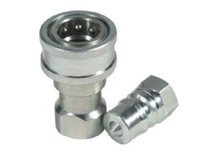 China Zinc Plated Quick Disconnect Hydraulic Couplers , Carbon Steel Hydraulic Coupling factory