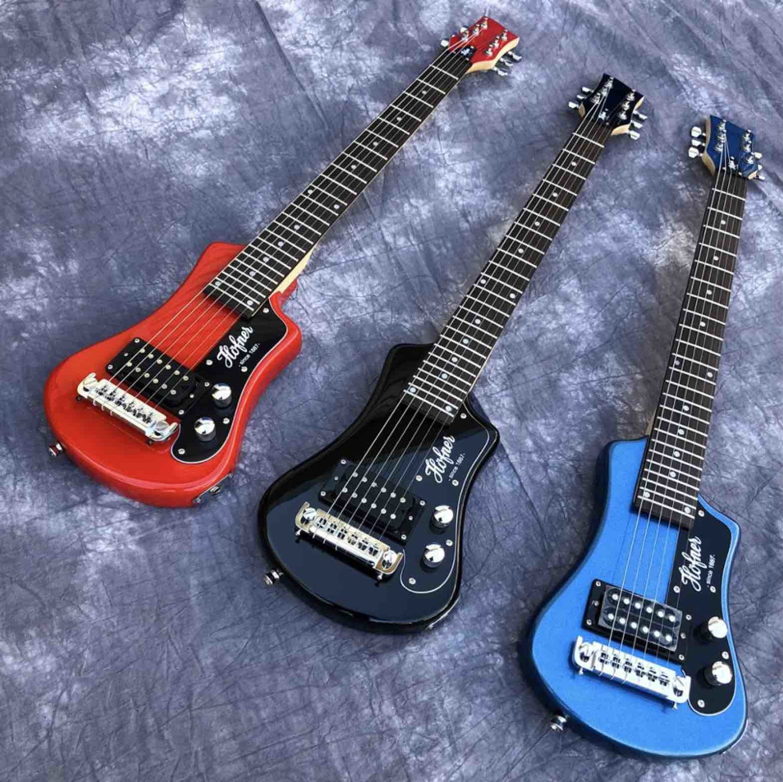 Three color hofner Shorty mini Travel Guitar Protable beginner guitar kid Electric guitar