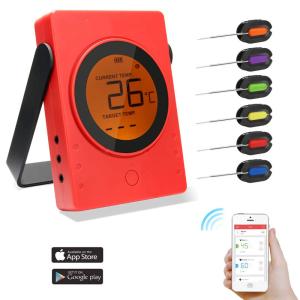 China 6 Channels Bluetooth Food Thermometer With Free App factory