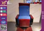 Wooden Carved Craft Auditorium Style Seating Theater Chairs With Cushion