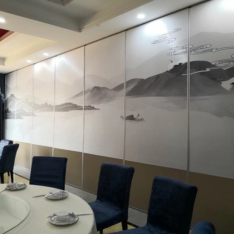 Operable Sliding Folding Interior Decorate Sound Absorption Partition Wall Movable