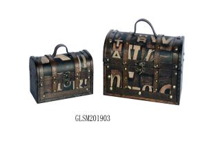China Household Handmade L30 Leather Storage Chests factory