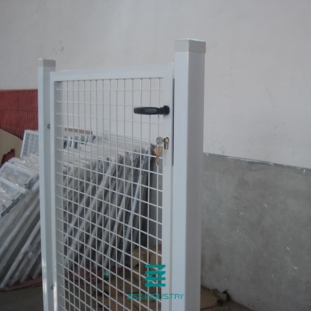 Residential Square Security Modern Garden Gate Wire Mesh Fence White Color