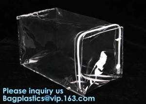 Clothes Storage Bag, Makeup Organizer With Reinforced Handle, Vinyl Storage Bags, Dual Zippers, Moving Totes