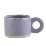 300ML Ceramic Nordic Ring Handle Coffee Mug Speckled Brief Novelty Pattern Milk