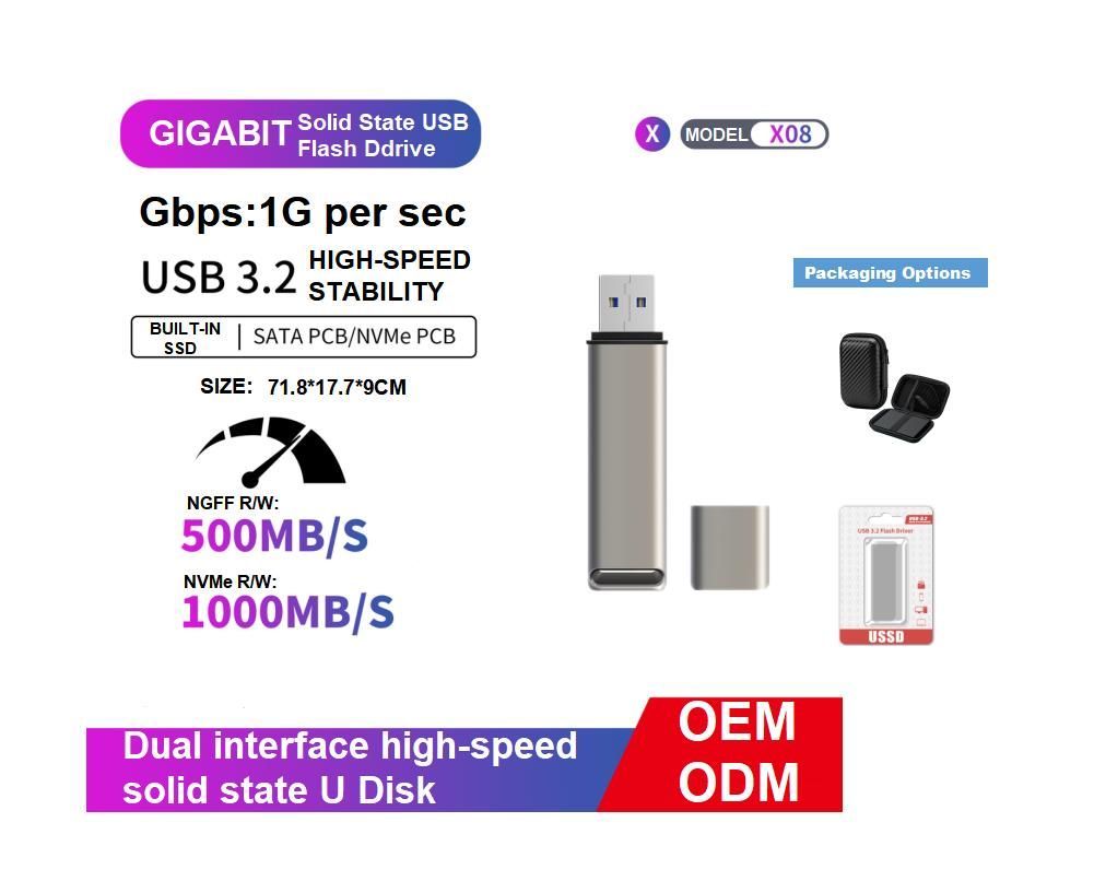 Fast Speed Usb C SSD Flash Drive 1tb USB 3.2 Flash Drive High Performance