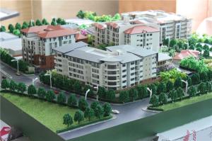 China LED Light Miniature Building Models , Laser Carving Factory 3D Model factory