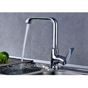 China Ceramic Cartridge Kitchen Sink Taps , Single Hole Kitchen Faucet ROVATE on sale