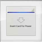 Smart Laffey Rose Gold Hotel Room Key Card Holder 12V DC Metal Frame