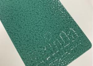 China Green Hammer Texture Thermoset Metal Powder Coated Epoxy Polyester Paint factory