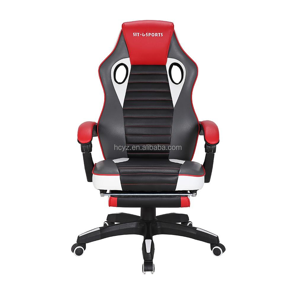 HCYZ OEM Racing Style Leather Office Gaming Chair For Children Metal Type Iron Swivel