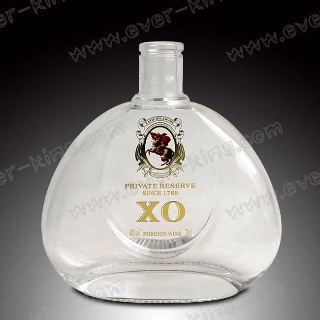 Plastic Cap Transparent 750ml Alcohol Bottle For Spirit
