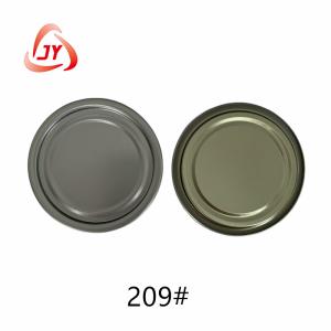 China 209#(62.3mm ) TFS Hard open End Gold and White Food Can lid.Food packaging factory