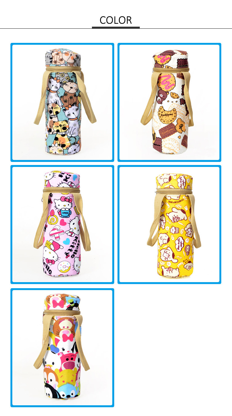 Cartoon Printed L8*H24cm Water Bottle Sleeve For Kids