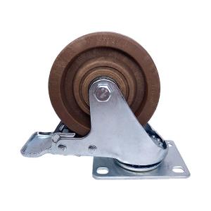 China Phenolic Wheel Heat Resistant Casters With Brake 3 Inch factory