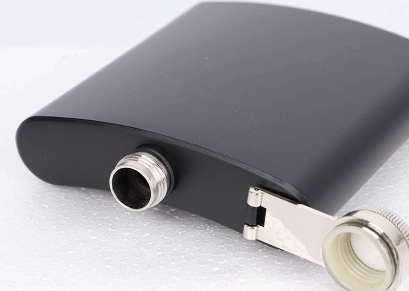 Matte Black Paint Kitchen Household Items 6oz Small Drinking Flask