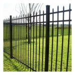 Powder Coated Top Spear Metal Tubular Black Fence Panels For Home Garden