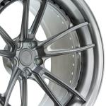 factory Customized brushed grey or bronze luxury 2 piece staggered alloy forged