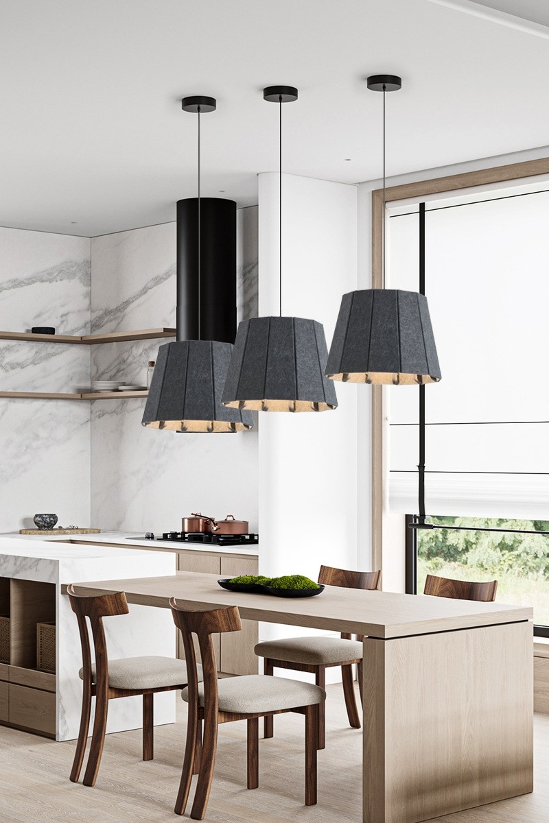 Modern Dome Chandelier For Living Room Dining Room felt Pendant Lamps(WH-AP-566)