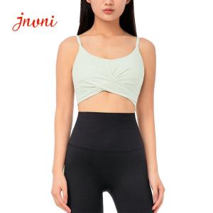China 220gsm Weightless Naked Feeling Sports Bra Thin Strap Breathable Gym Workout Bra factory