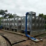Bolted Food Grade 304/316 Stainless Steel Sectional Water Tank Welded / Bolted