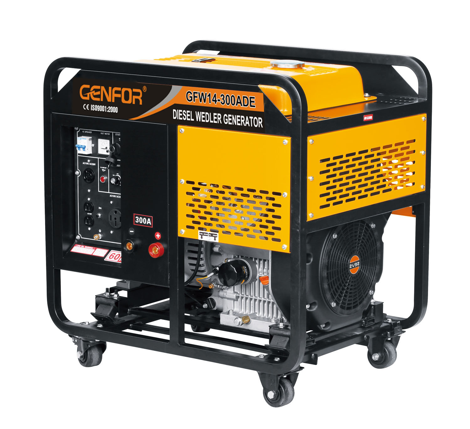 250A 7.5KW Welding Generator Set , OEM Welder Generator Air Cooled Engine Type