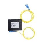 1×2 Fiber Optic Splitter Compact ABS PLC Splitter High Stability