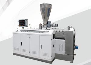 China Conical Twin Screw Extruder Machine , Double Screw Extruder 250kg/H Capacity factory