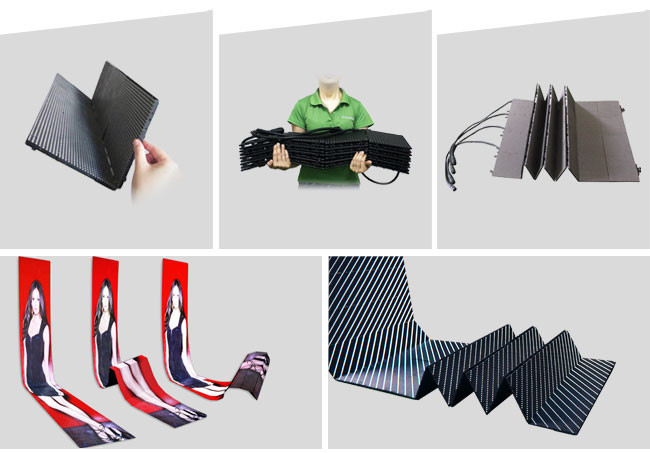 Folding Stage Background LED Screen Flexible , Outdoor SMD LED Display Video Wall