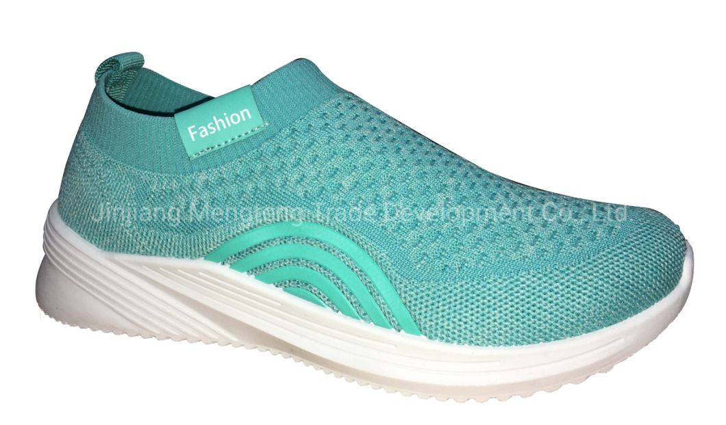 New Style Women′s Fashion Shoes Flyknit Shoes Suede Leather Sneaker Sport Shoes Walking Jogging Running Shoes Casual Shoes Injection Shoes
