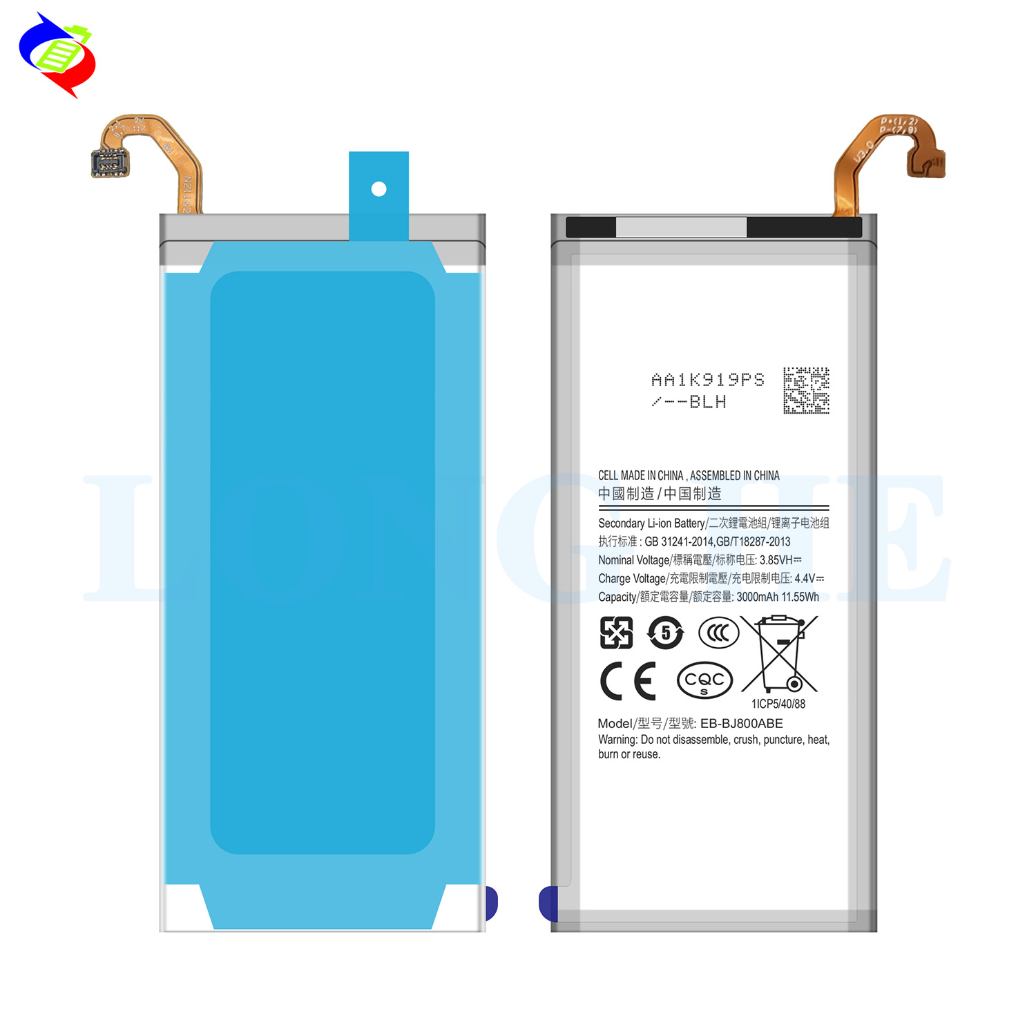 3000mAh Battery for Samsung A6 J6 J8 J8-2018 A6 2018 J6 2018 J600 A600 J810 EB-BJ800ABE