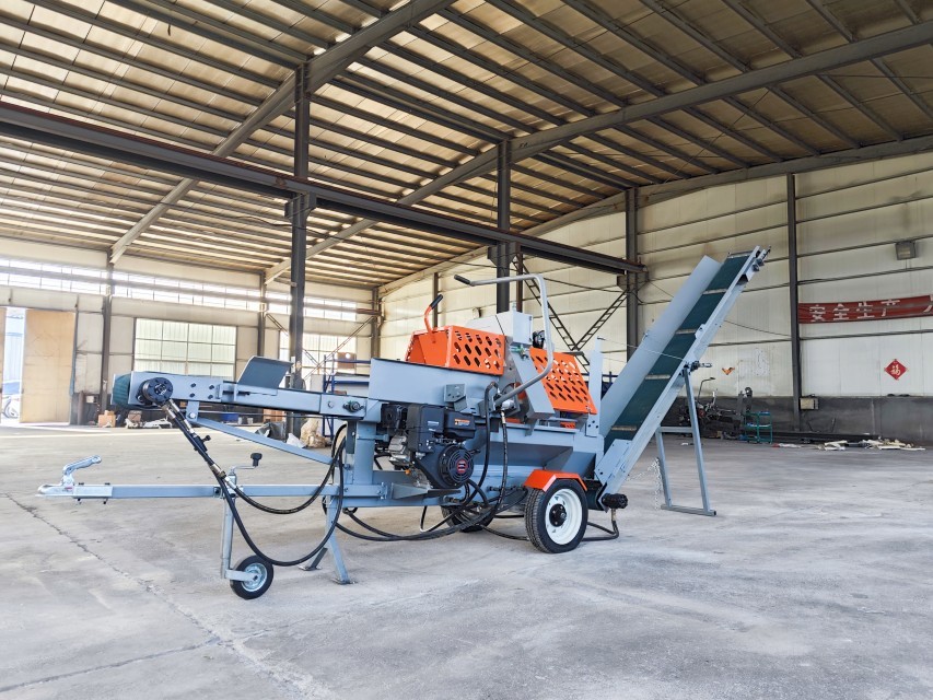 Agricultural Woodworking Log Splitter With 15HP Gasoline Engine And Saw Motor 4800rpm
