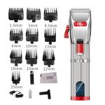 15W Cordless Beards Electric Hair Clippers Silver LCD Display For Hotel