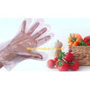 biodegradable compostable disposable plastic pe food handlng gloves, pac
