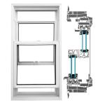 Soundproof Modern UPVC Double Hung Window For Sash And Casement