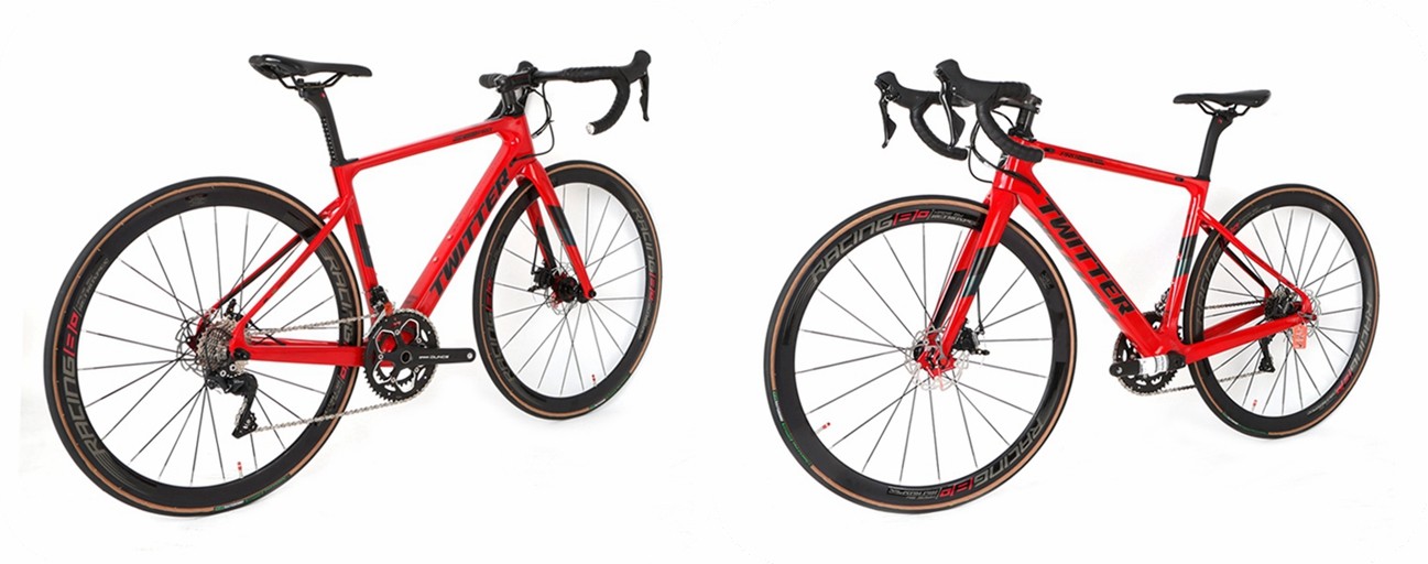 Twitter STEALTHpro Carbon Fiber Road Bike Sram RIVAL 22 Speed Disc Brake Alloy Wheel