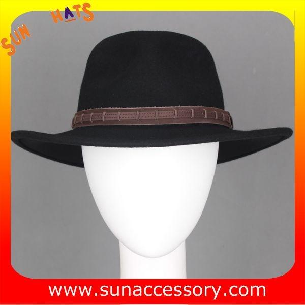 2050377 Sun Accessory customized winter 100% wool felt fashion style fedora hats