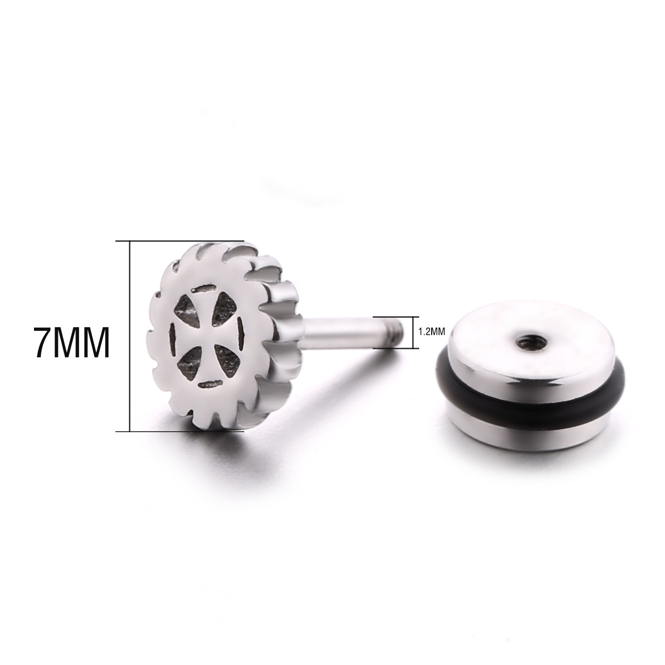 Customized four leaves body piercing jewelry wholesale fashion stud earrings