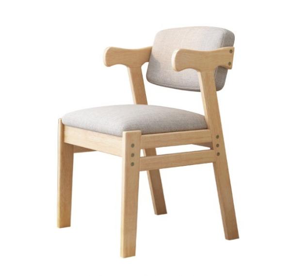 Modern Nordic Solid Wood Dining Chair with Armrest NO Folded Design Style Modern