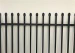 Crimped Spear Stain Black Powder Security Garrison Fencing Panels