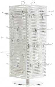 China White Jewelry Tree Display Stand , Rotating Jewelry Display Rack With Earring Storage factory