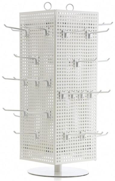 White Jewelry Tree Display Stand , Rotating Jewelry Display Rack With Earring