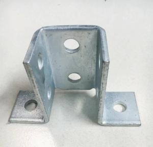 China Steel Strut Channel Fittings With 4 Holes Base Zinc Plated Finish For Strong Structures factory