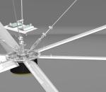Powerful 7.3 Meter Diameter House Hanging Cooling Fan with Pmsm Motor