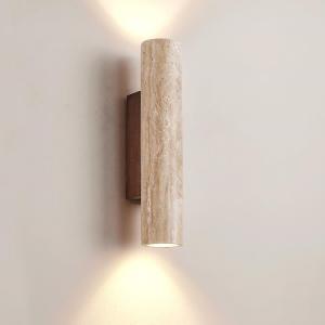 China Modern Simple Luminous Marble Wall Lamp Home Staircase Hotel Villa Bedroom Lamp factory